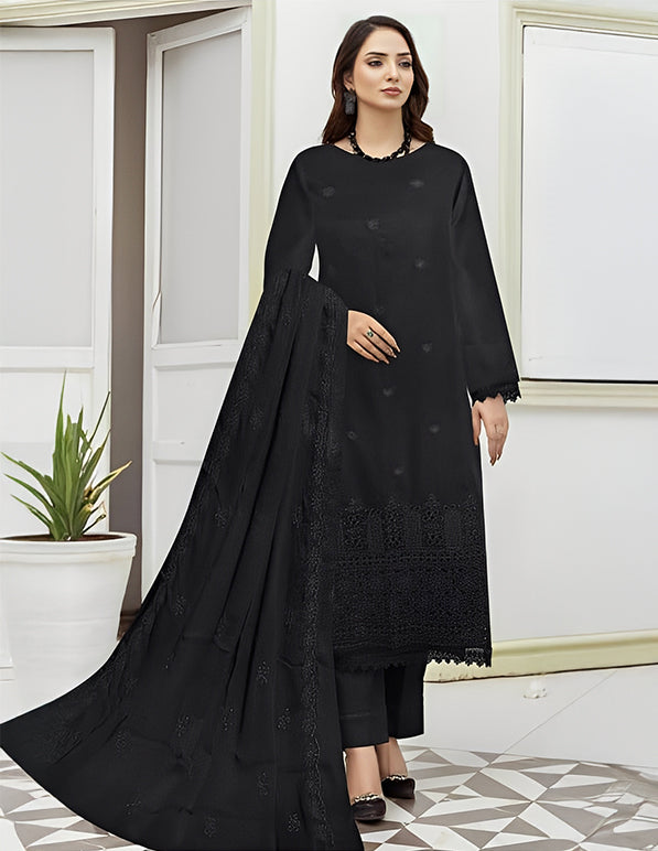 Karandi 3-Piece Unstitched Suit: HK-KRN-001