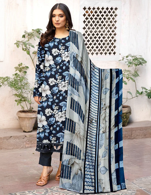 Leather Peach 3-Piece Unstitched Suit: HK-LP-001