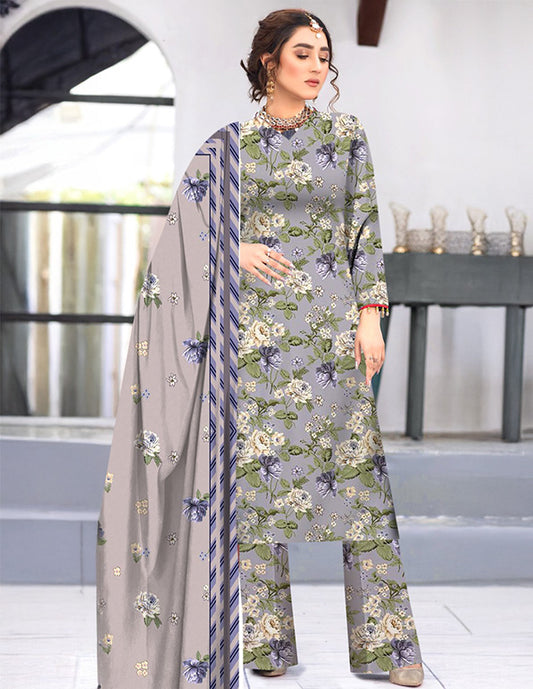 Khaddar 3-Piece Unstitched Suit: HK-KDR-005