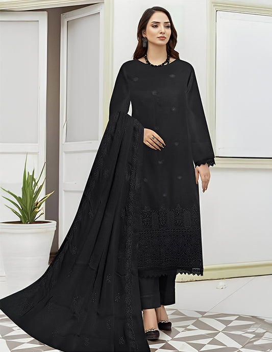 Karandi 3-Piece Unstitched Suit: HK-KRN-001