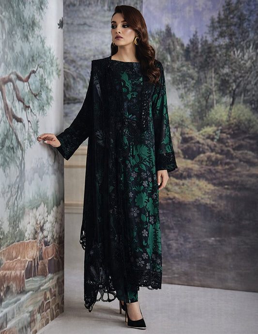 Premium Lawn 3-Piece Unstitched Suit: LWN-EC-008